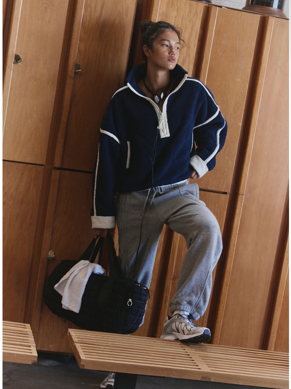 Free People Mountain High Half Zip Fleece S